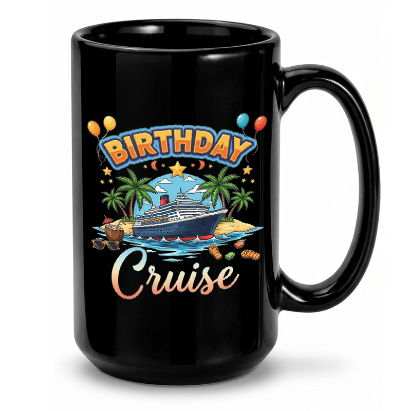 Birthday Cruise Ship Design Mug