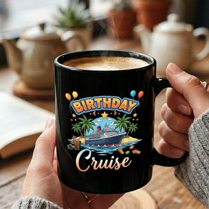 Birthday Cruise Ship Design Mug