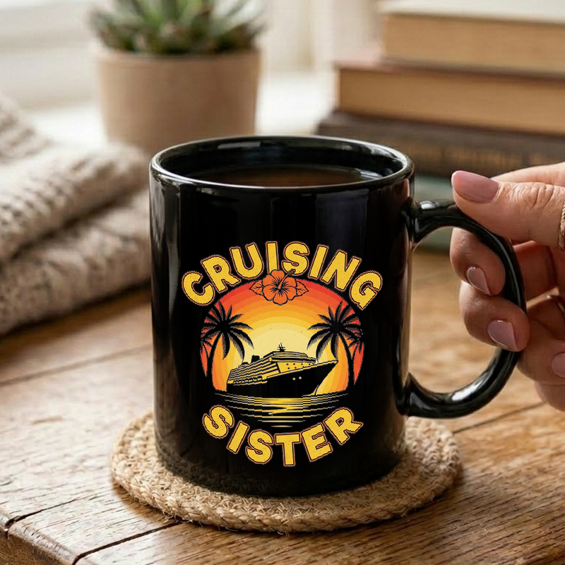 Retro Cruise Sister Sunset Mug