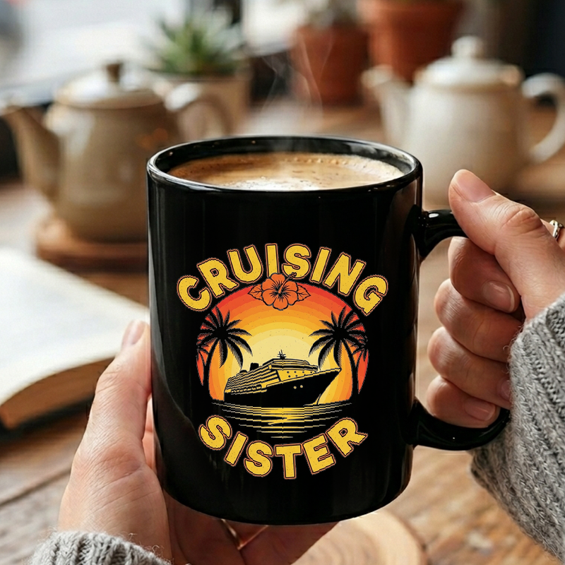 Retro Cruise Sister Sunset Mug