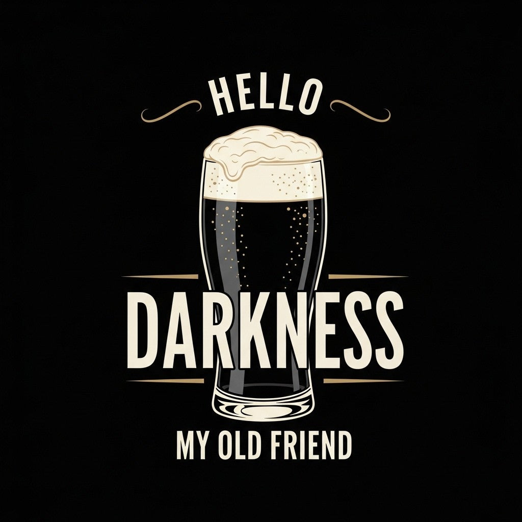 Hello Darkness Irish Beer T-Shirt | St. Patrick's Day Pub Style - Design