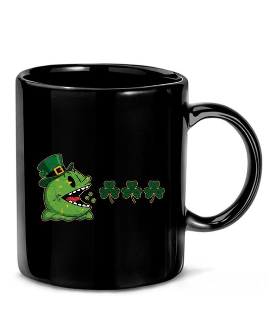 Retro Gamer St. Patrick's Day Mug - Shamrock Muncher - Mockup