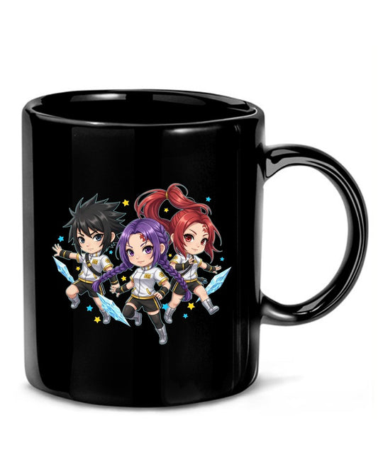 Vibrant Kpop Chibi Demon Hunters T-Shirt | Anime Style - Mockup