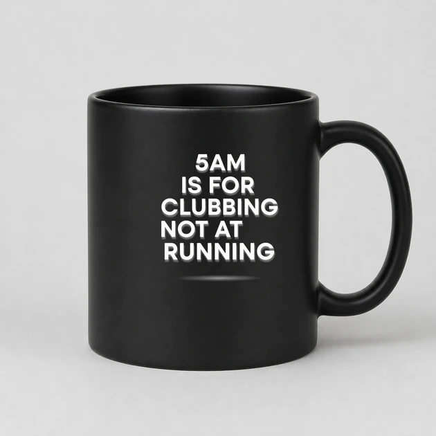 5Am Is For Clubbing on black Mugs