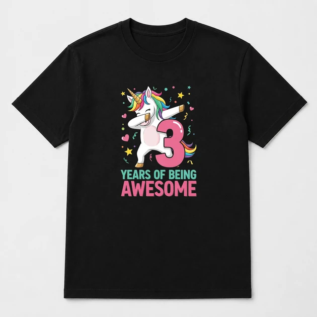 3 Years Old Unicorn Flossing