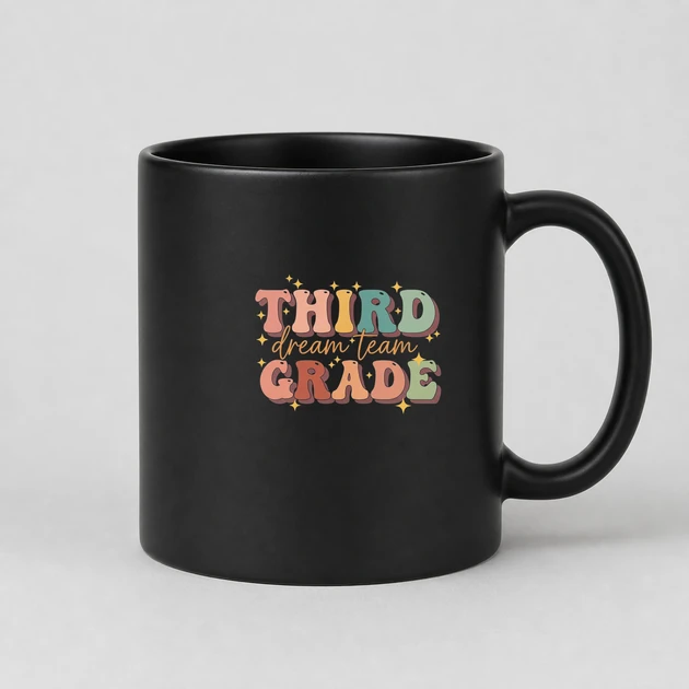 3Rd Grade Dream Team on black Mugs