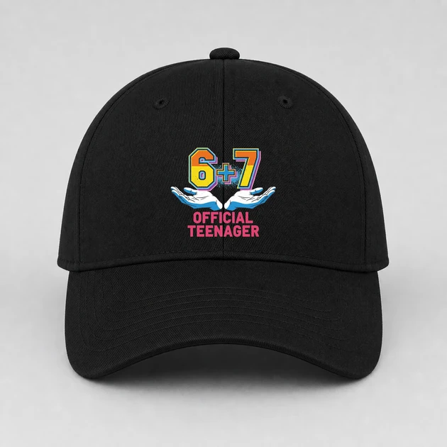 6 7 Birthday Meme on black Hats