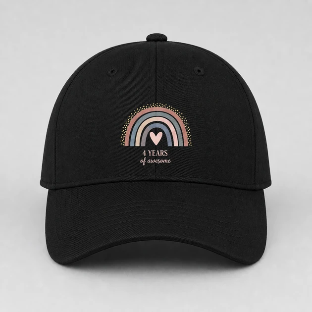 4 Years Of Awesome on black Hats