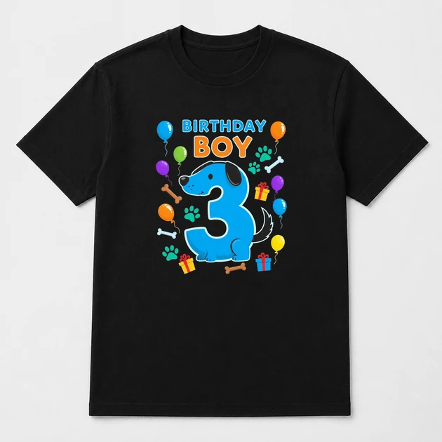 3Rd Birthday Boy Blue Dog
